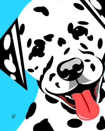 cute Dalmatian dog art