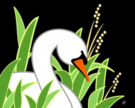 Stylized White Swan