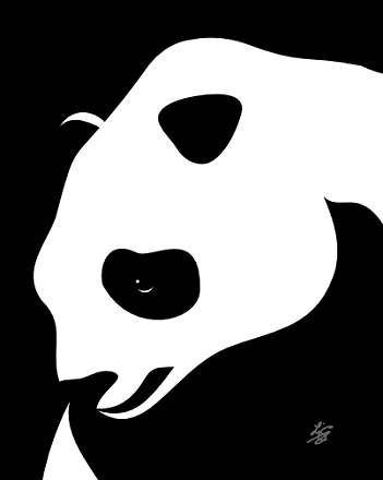 Abstract Giant Panda Portrait