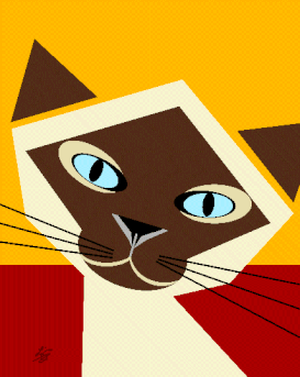 Abstract Siamese Cat